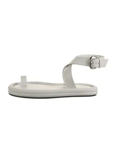 Pre-owned Tibi Leather Sandals In White