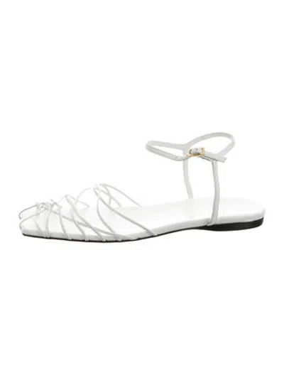 Pre-owned Tibi Leather Sandals In White