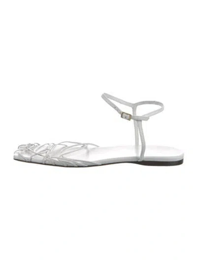 Pre-owned Tibi Leather Slingback Flats In White