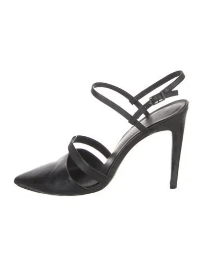 Pre-owned Tibi Leather Slingback Pumps In Black