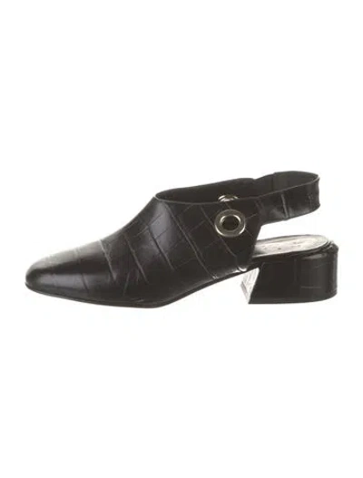 Pre-owned Tibi Leather Slingback Pumps In Black