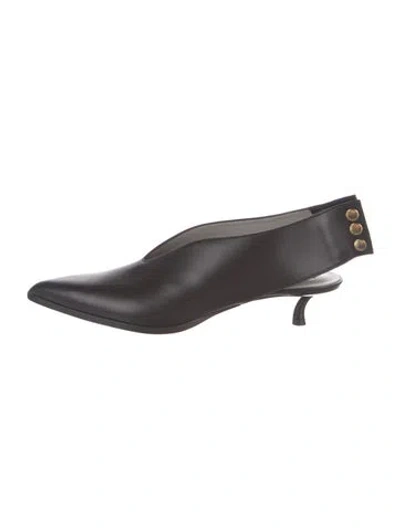 Pre-owned Tibi Leather Slingback Pumps In Black
