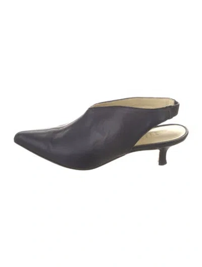 Pre-owned Tibi Leather Slingback Pumps In Blue