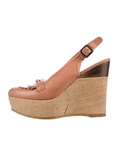 Pre-owned Tibi Leather Slingback Pumps In Pink