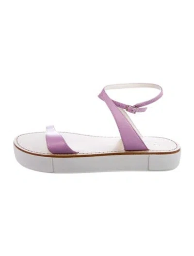 Pre-owned Tibi Leather Slingback Sandals In Multi