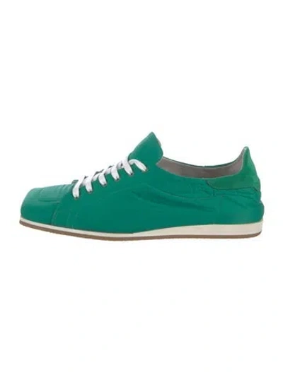 Pre-owned Tibi Leather Sneakers In Green