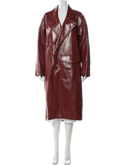 Pre-owned Tibi Leather Trench Coat In Multi
