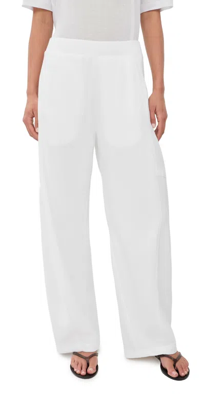 Tibi Lightweight Sweatshirting Winslow Pants White