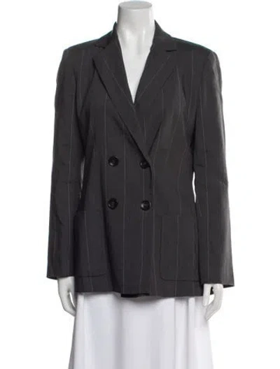 Pre-owned Tibi Linen Blazer In Gray