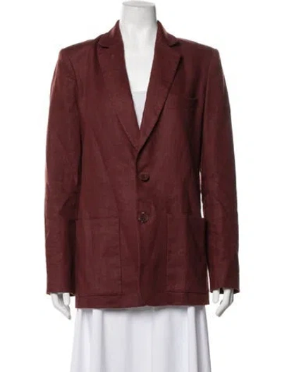 Pre-owned Tibi Linen Blazer In Red
