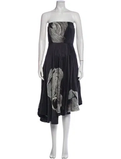 Pre-owned Tibi Linen Knee-length Dress W/ Tags In Gray