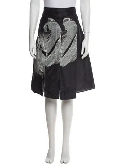 Pre-owned Tibi Linen Knee-length Skirt In Black
