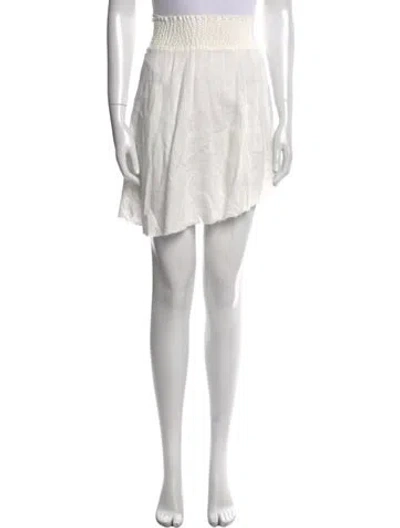 Pre-owned Tibi Linen Knee-length Skirt In White