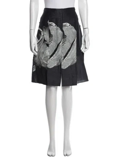 Pre-owned Tibi Linen Midi Length Skirt In White