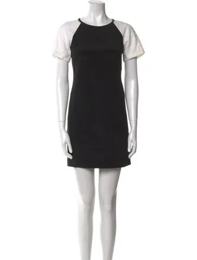 Pre-owned Tibi Linen Mini Dress In Black