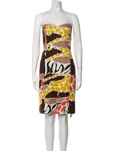 Pre-owned Tibi Linen Mini Dress In White