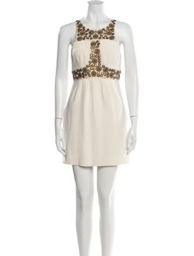 Pre-owned Tibi Linen Mini Dress In Yellow