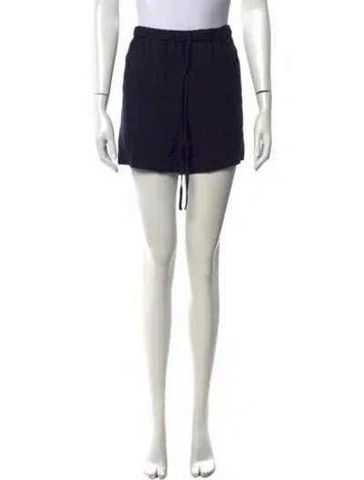 Pre-owned Tibi Linen Mini Shorts In Black