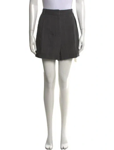 Pre-owned Tibi Linen Mini Shorts In Gray