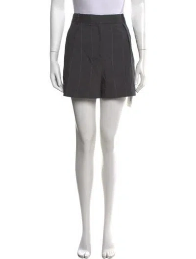 Pre-owned Tibi Linen Mini Shorts In Grey