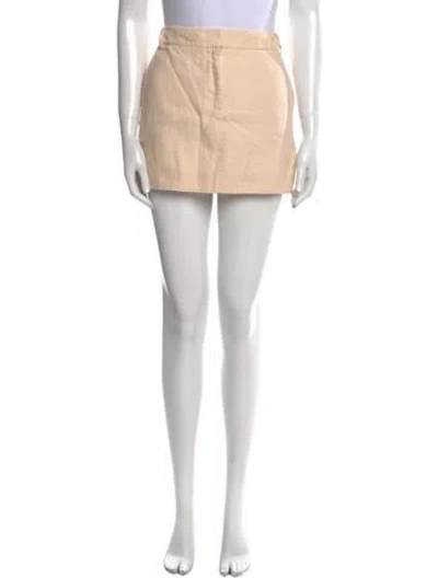 Pre-owned Tibi Linen Mini Skirt In Neutral