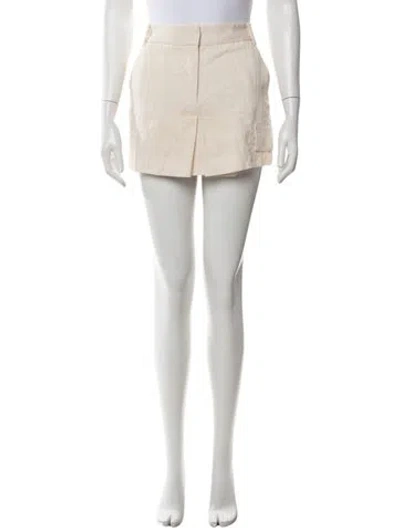 Pre-owned Tibi Linen Mini Skirt In Orange