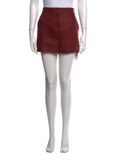 Pre-owned Tibi Linen Mini Skirt In Red