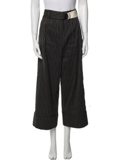 Pre-owned Tibi Linen Wide Leg Pants In Blue