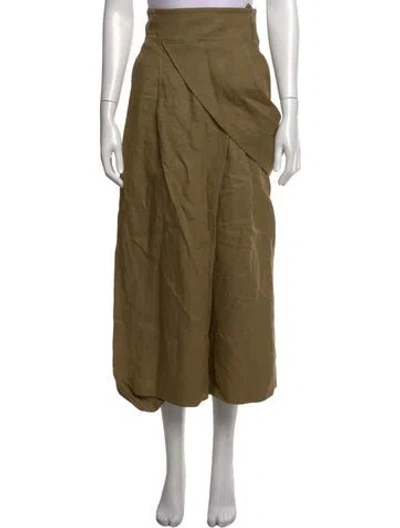 Pre-owned Tibi Linen Wide Leg Pants In Brown