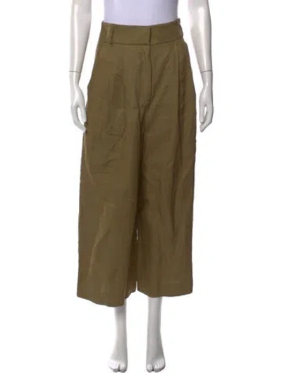Pre-owned Tibi Linen Wide Leg Pants W/ Tags In Green