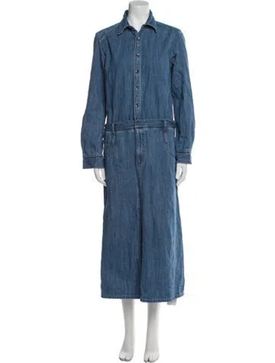 Pre-owned Tibi Long Dress In Blue