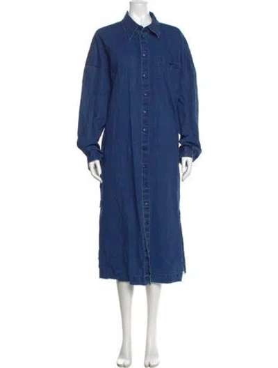 Pre-owned Tibi Long Dress In Blue