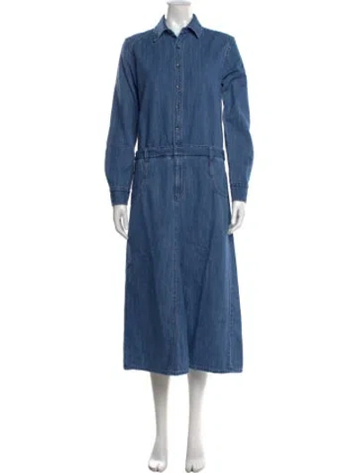 Pre-owned Tibi Long Dress In Blue
