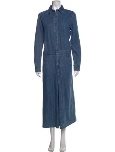 Pre-owned Tibi Long Dress In Blue