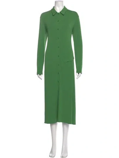 Pre-owned Tibi Long Dress In Green