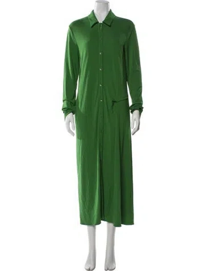 Pre-owned Tibi Long Dress In Green