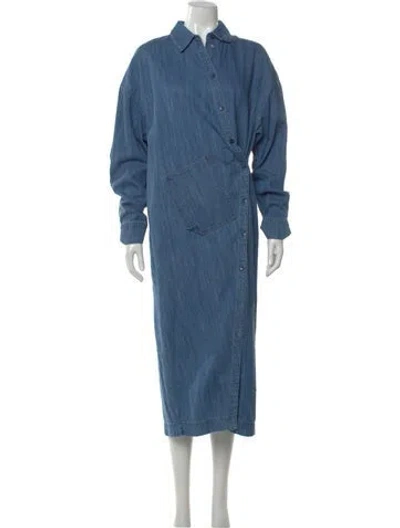 Pre-owned Tibi Long Dress W/ Tags In Blue