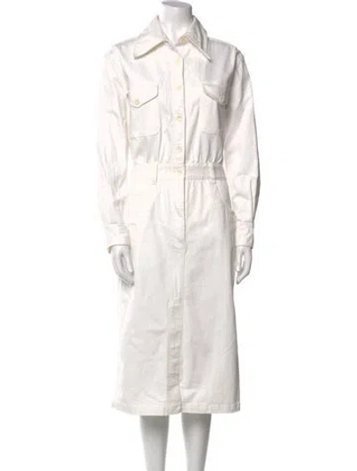 Pre-owned Tibi Long Dress In White