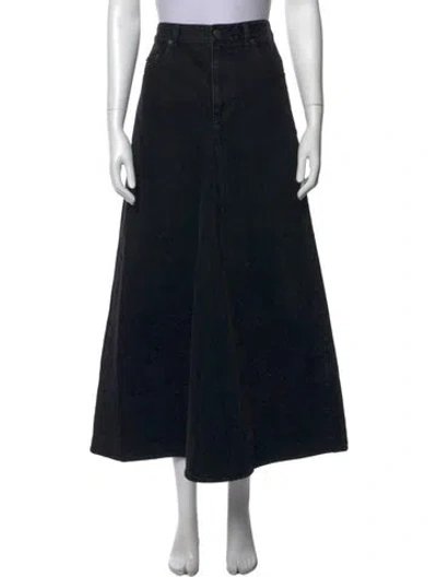 Pre-owned Tibi Long Skirt In Black
