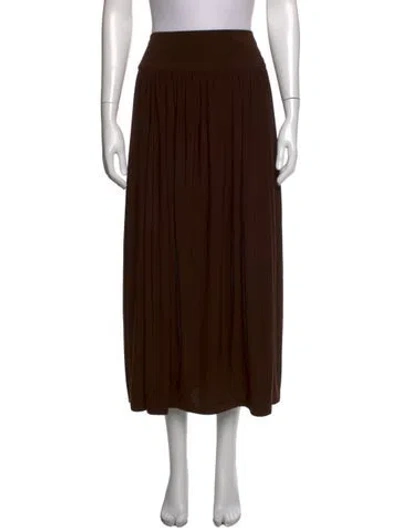 Pre-owned Tibi Long Skirt In Brown
