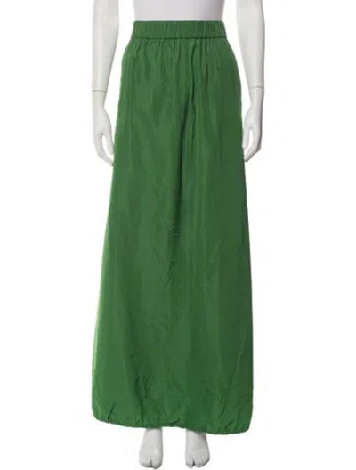 Pre-owned Tibi Long Skirt In Green