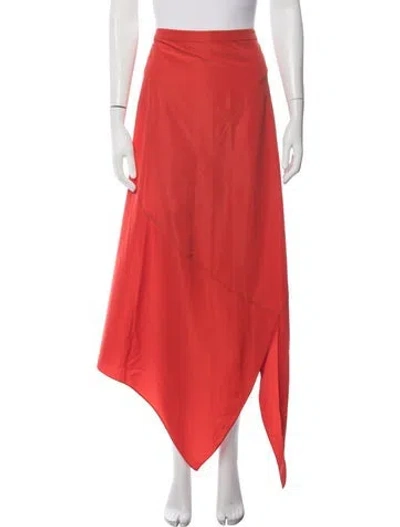 Pre-owned Tibi Long Skirt In Orange