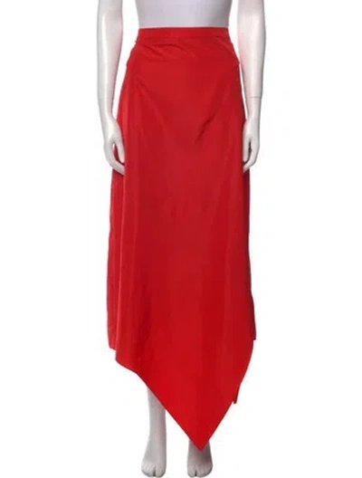 Pre-owned Tibi Long Skirt In Red