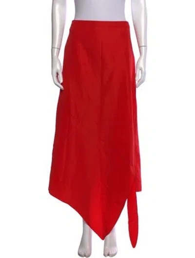 Pre-owned Tibi Long Skirt In Red