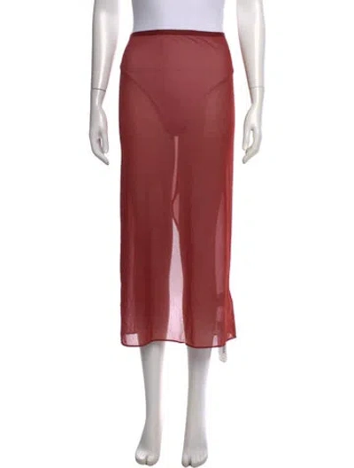 Pre-owned Tibi Long Skirt In Red