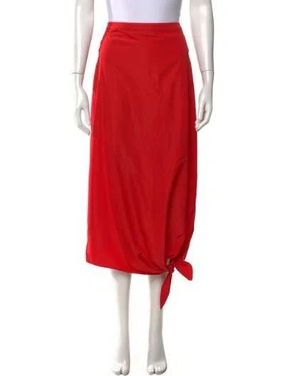 Pre-owned Tibi Long Skirt In Red