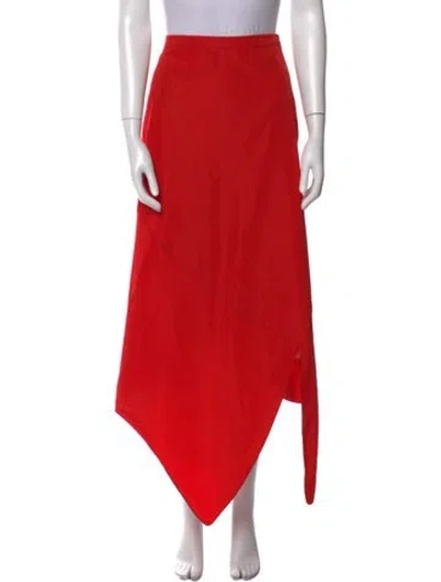 Pre-owned Tibi Long Skirt W/ Tags In Red