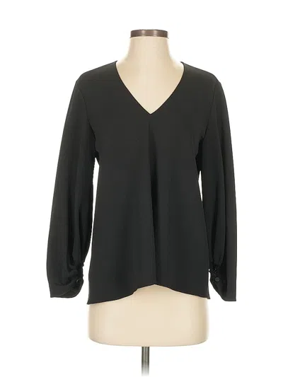 Pre-owned Tibi Long Sleeve Blouse In Black