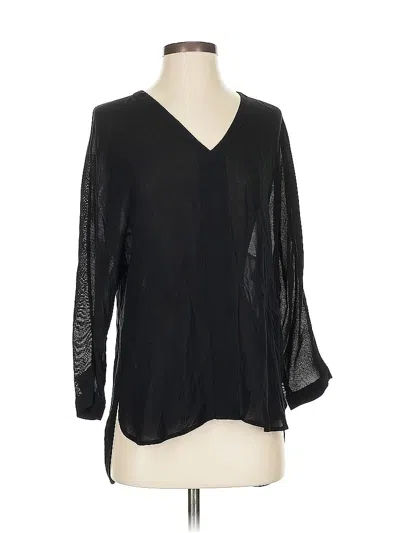 Pre-owned Tibi Long Sleeve Blouse In Black