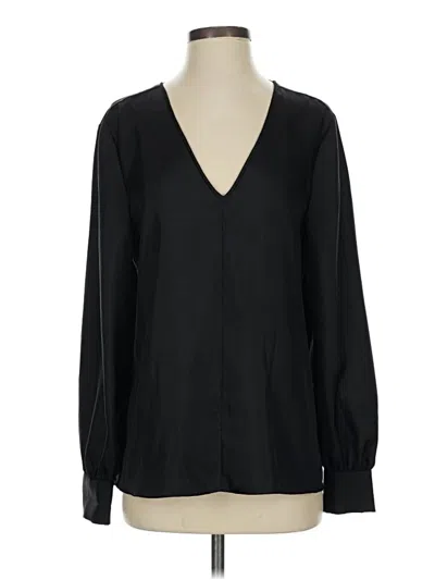 Pre-owned Tibi Long Sleeve Blouse In Black